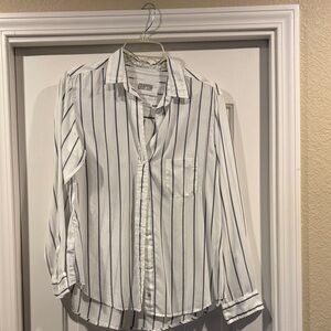 Grayson White Striped Button-Up Shirt like new size M 8/10 size 3